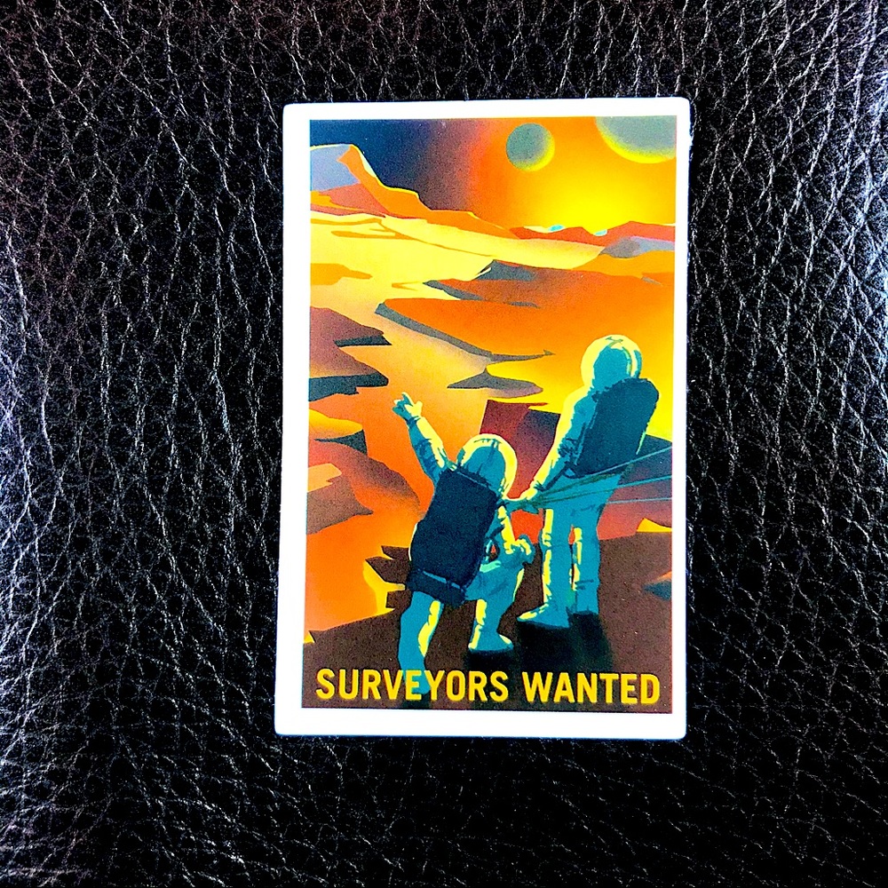 Surveyors Wanted Space Star Seed Moon Child Astronaut Contrast Sticker